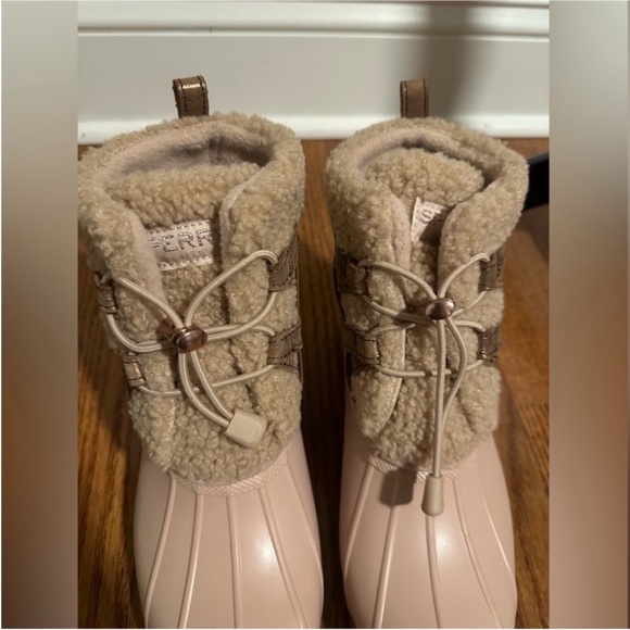New Sperry Top-Spider Pink Sherpa Duck boots, Size 6.5 - Picture 7 of 10